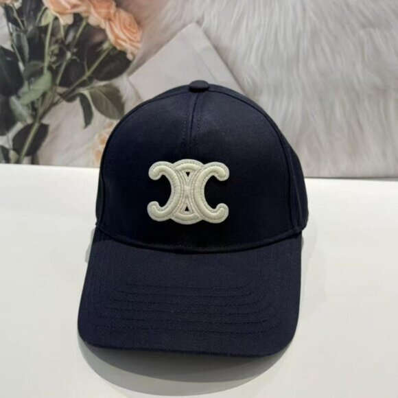 Celine Black Cap with White Logo - Picture 1 of 7